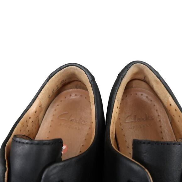 Clarks Shoes Womens 6.5 Oxford Leather Hinton Unstructured Black Comfort Career - Picture 11 of 12